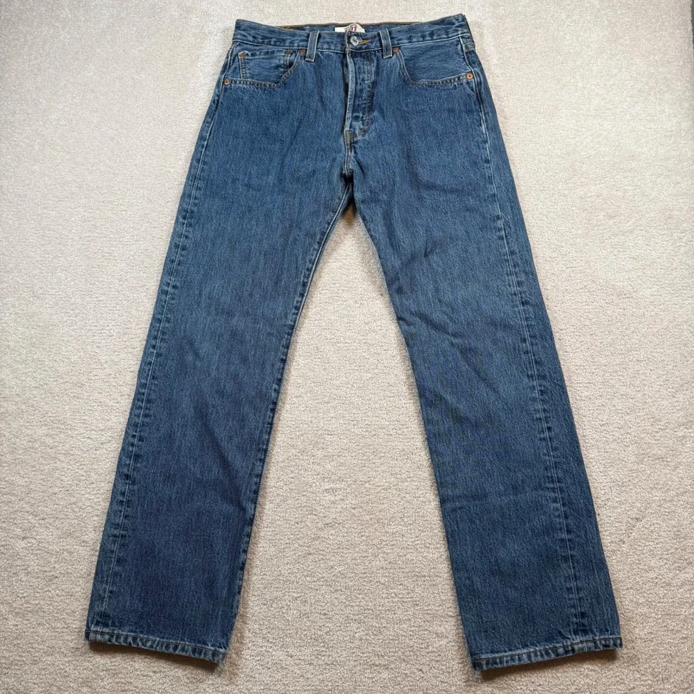VTG Y2K Levi's 501 Original Jeans Mens 32x30 Medium Wash Straight Leg Button Fly